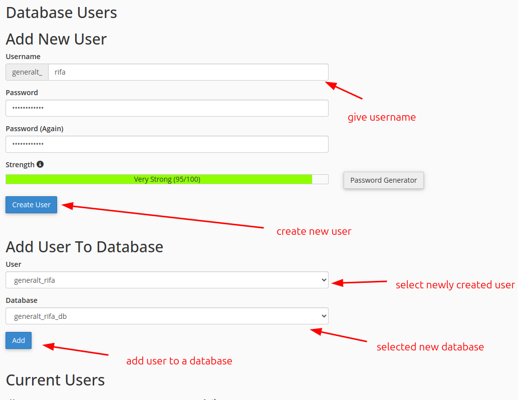 Add New User and Add User To Database forms.